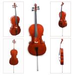 4/4 Linden Plywood Musical Instruments Cello for Beginer The bow is generally