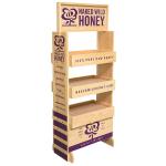 Flyer Chocolates Side Brander Wooden Tray Display Stand