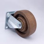 High Temperature Bakery Oven Rack Caster Wheel 5" Swivel Plate