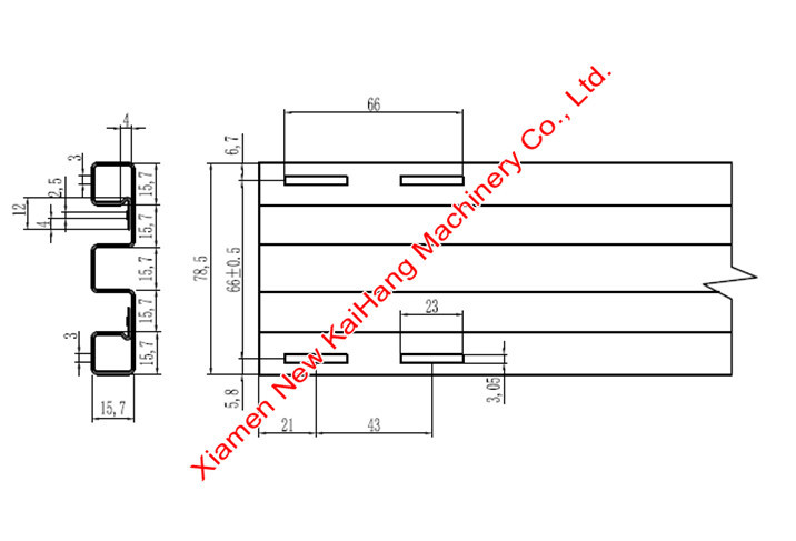 Sheet Door Frame Metal Cold Roll Forming Making Machine with Hole Punching function, Guide Door Rails