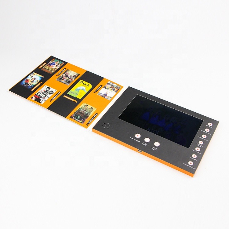 Lcd Video Book Advertising Video Book 2.8inch Customized Printing Lcd Screen Video Brochure