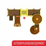 Kids Steel Pipe Swing set Plastic Outdoor Playground Equipment With Slide And