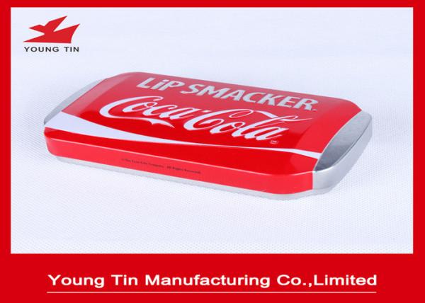 Rectangle Lip Smacker Metal Cosmetic Tins Recyclable 150 x 85 x 30 MM With