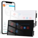 Tuya WiFi Smart Light 4 gang Switch Ceiling Fan Speed Control​​ Timer Voice
