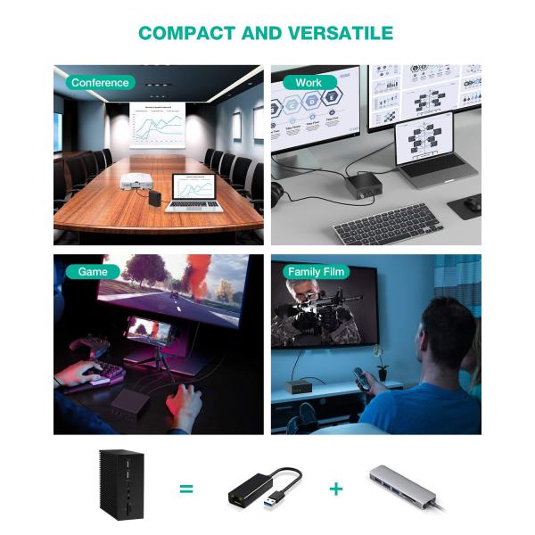 DisplayLink Docking Station For Macbook Pro Dual Monitors M1/M2 Windows 15 In 1 USB C 3.0 Laptop