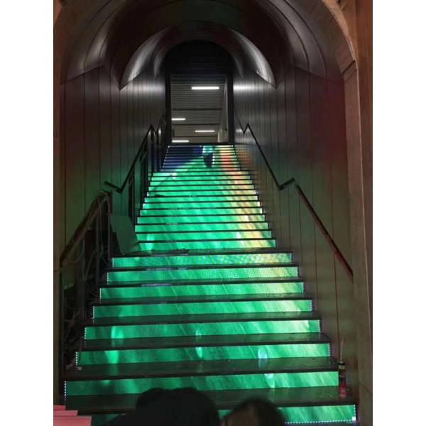 P4 Floor Full Color Led Display Board Customized Size For Indoor Shopping Mall Stairs