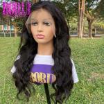 Pre Plucked Cuticle Aligned Body Wave 100% Human Hair Lace Frontal Wigs