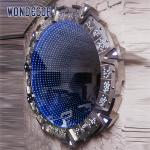Customized Metal Wall Art Sculpture Modern Lighting Circular Stainless Steel