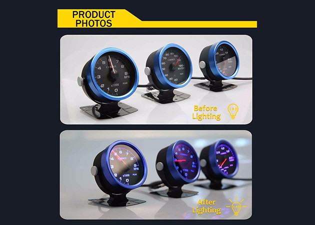 Battery Voltage Racing Car Gauge Meter Aluminum Ring 9 Colors