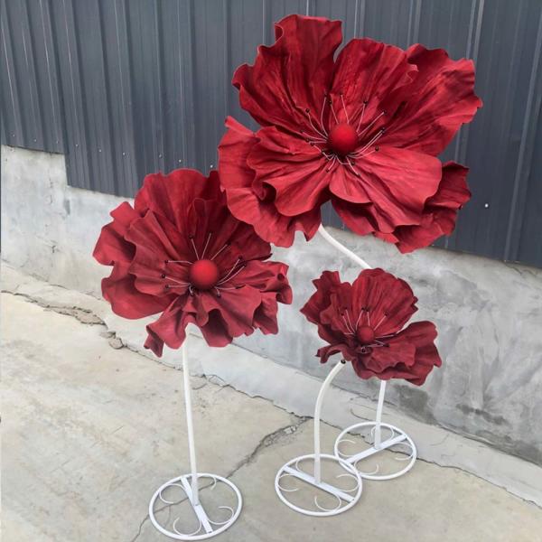 Modern Indoor And Outdoor Giant Silk Artificial Simulation Large Organza Flowers