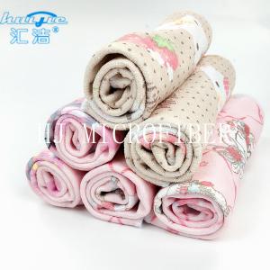 Wholesale Microfiber Printed Hand Towel Home Use Baby Towel 40*40cm Square Shape Pink Color from china suppliers