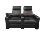 Modern Full Electric Recline Armchair Genuine Leather Home Theater Seating