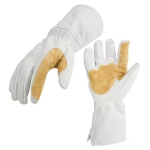 Wholesale 41cm Soft Top Grain Goatskin Leather Welding Gloves Goat Skin Kevlar Stitching Tig Welder Mitten Welding Gloves from china suppliers