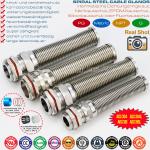 IP68 Rated Spiral Metallic (Brass / Copper) Cable Gland with Flexible Kink &