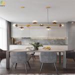 Home Hotel Metals Art Baking Paint Brass E27 Modern Pendant Light