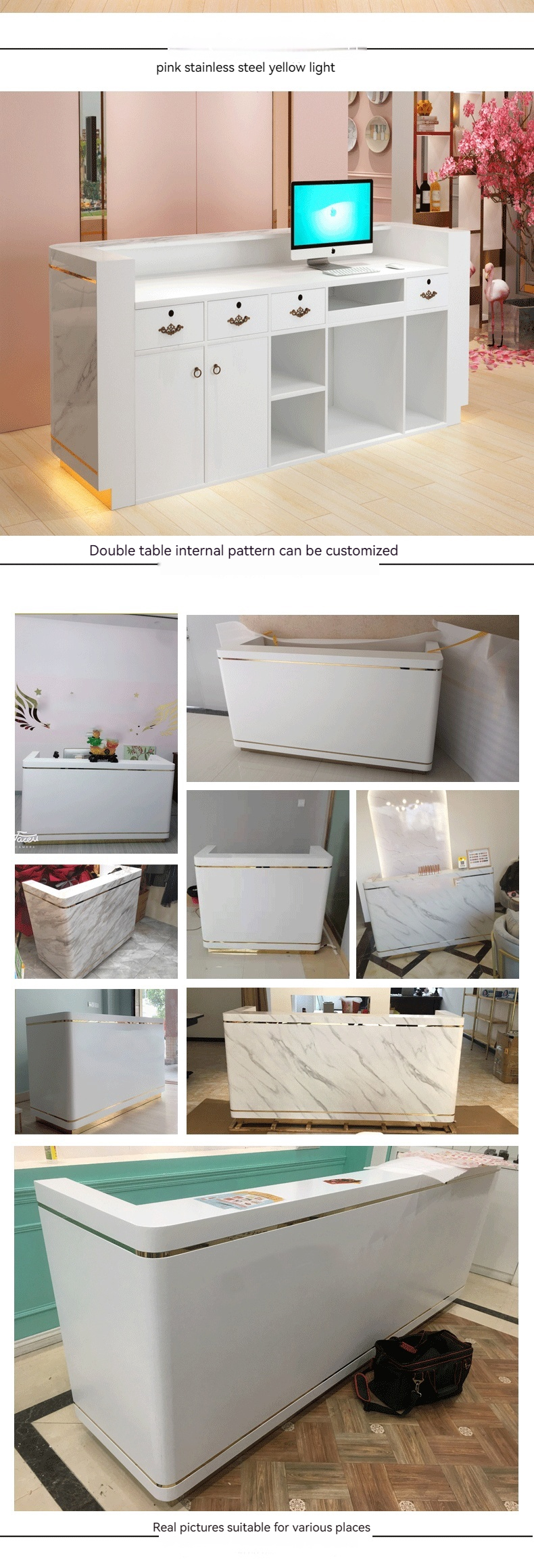 Scandinavian Clothing Store Small Counter with 10 and Simple After-Sales Support