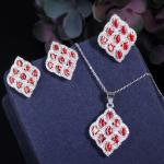 CZ modern tribal beaded cubic zirconia stone silver Necklace Bracele Earring