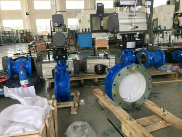 pneumatic rotary actuator control for butterfly valves