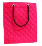 Colorful classic quilted non woven carry bag with veins and twist handle