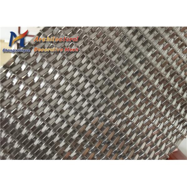 1.5x3mm Stainless Steel Woven Mesh Elevator Panel Wall Covering