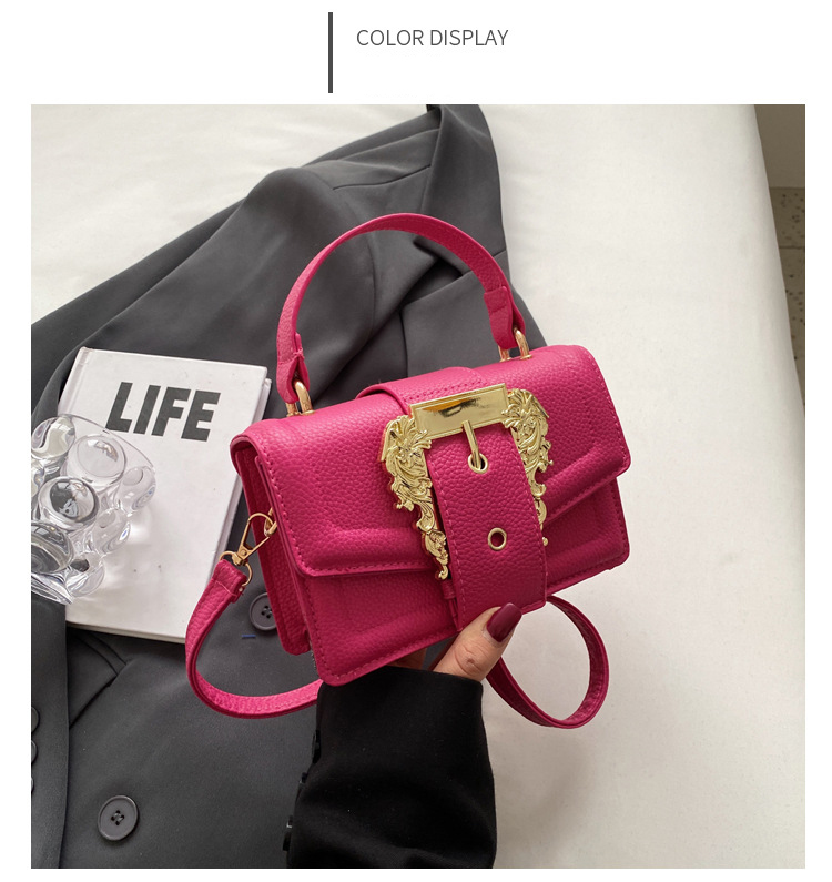 2024 Women's Leather Handbag Shoulder Bag Small Square Luxury Bag for All Seasons