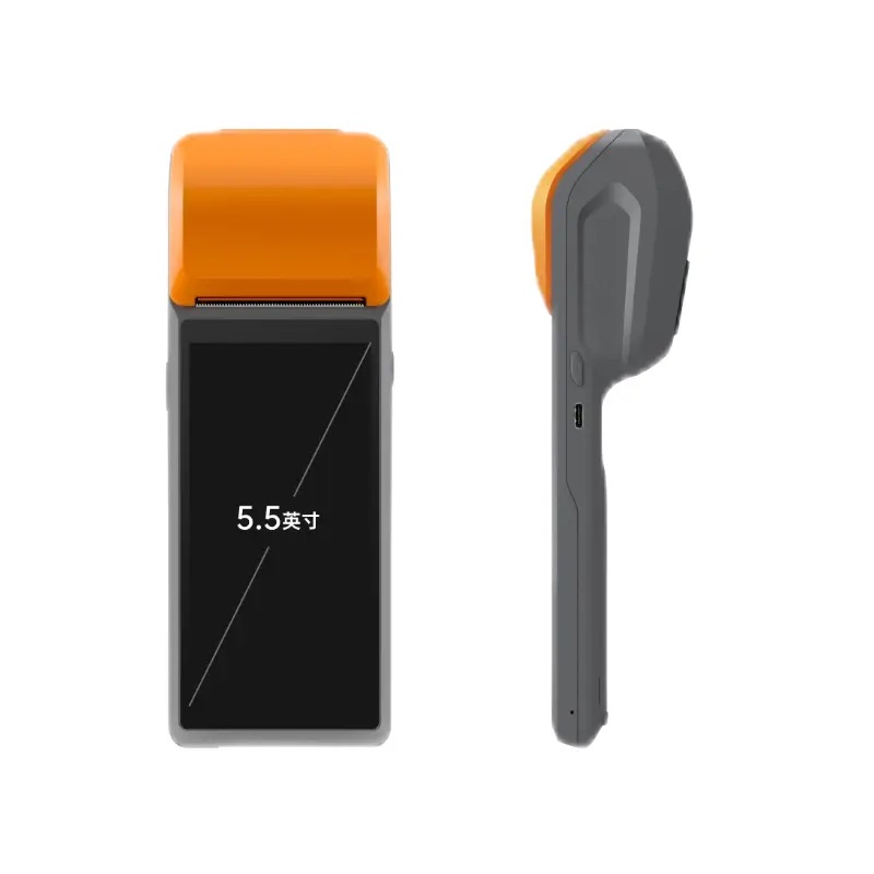 4G Mobile POS Terminal 2 16G 5.5'' HD Screen With Built-in 58mm Receipt Printer for Android 11 Scan 1D 2D QR