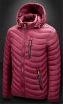 Men'S Winter Nylon Fabric Quilted Jacket With Detachable Hood