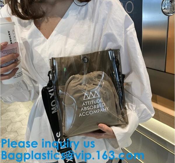 Vinyl Eco-friendly Colorful Hologram Pvc Laser Holographic Bag Tote Shopping Bag