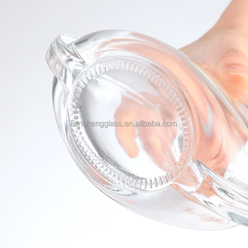 50ml Clear Glass Whisky Bottle with Hot Stamping Surface Handling Healthy Lead-free