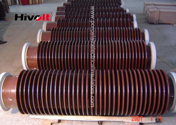 132KV Oil Type Transformers Hollow Core Insulator Without Flange 4700mm Creepage