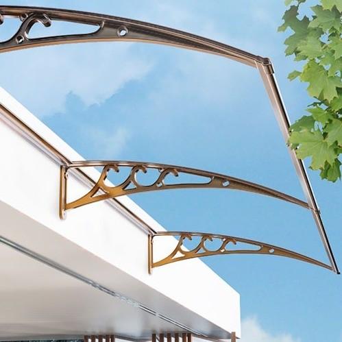 600mm White Awning Bracket Perfect Fit For Polycarbonate Sail Material Door