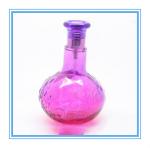 100ML wholesale painting fancy circle shape purple color glass perfume bottle
