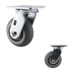 230kg Capacity TPR Swivel Plate Soft Casters Ball Bearing 125mm Castor Wheels