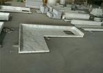 Polished Prefab Kitchen Countertops Andromeda White Granite With Flat Edge