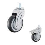126x32mm Arc Wheel Silent Bolt Hole Casters 5 Inch Swivel Hospital Caster Wheels