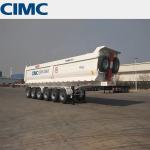 6 Axles 40m3 Payload 70 Ton U Shaped Hydraulic Dump Trailer With Hyva Cylinder