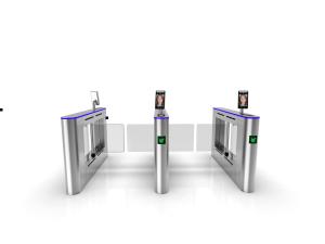 Wholesale Acrylic Arm Swing Barrier Turnstile RS485 Automatic Swing Gate System from china suppliers