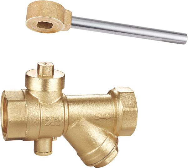 1604 Magnetic Lockable Brass Ball Valve DN20 DN25 DN32 Stemhead Square Patterned