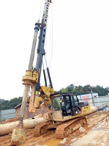 Quality 1M Max Drilling Dia Pile Driving Equipment KR90C With CAT 318D Excavator Chassis Max. Drilling Depth 32m Torque 90kN.M for sale