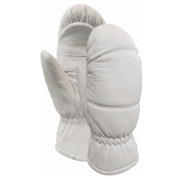 White Goat Leather Shell Ski Gloves For Men For Women Skateboarding Mittens
