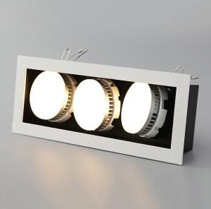 Wholesale hotel decorative recessed mounted 3x5W 3x7W 3x9W COB LED Grille light for shipping mall from china suppliers