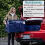 Heavy Duty Extra Large Clear Moving Bags W/Backpack Straps Strong Handles &