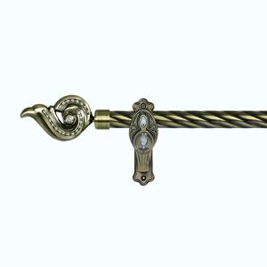 Wholesale The Snail Shape Wavy Pipe Curtain Rods Single Bracket 25MM Diameter 0.6mm Thickness curtain rod set from china suppliers