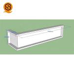 Antibacterial L Shape Solid Surface Bar Counter Restaurant White Bar Counter