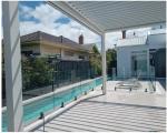 Fine Polished Edge Porch Spigot Glass Railing for Customized Color Swimming Pool