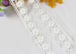 Water Soluble Chemical Polyester lace ribbon trim For Gilr Dress Vintage Off