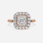 Lab Grown Diamond Wedding Band VVS Clarity HPHT Princess Cut Ring in Round Shape