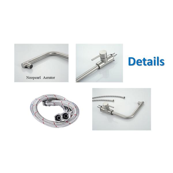 WL-01-002 single hole SUS304 Faucet 35mm cartridge brushed nickel high end kitchen faucets