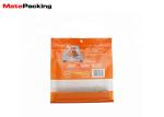 Flat Bottom Pet Food Packaging Bags Zipper Top Clear Window Customized Logo For