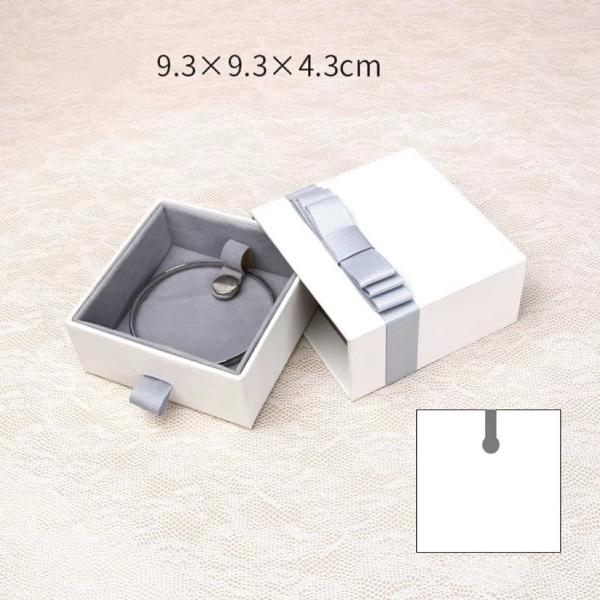 ODM Necklace White Grey Kraft Paper Jewelry small gift boxes With Drawer